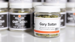 plastic jars having Gary Satan Strain in them.