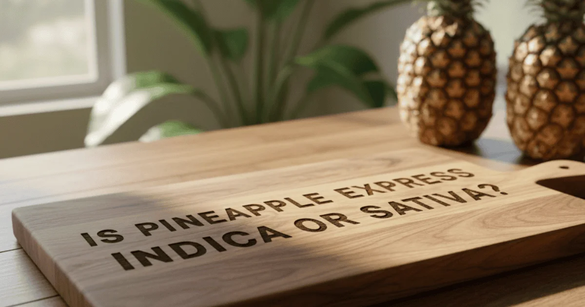 An image illustrating whether pineapple express strain is indica or sativa?