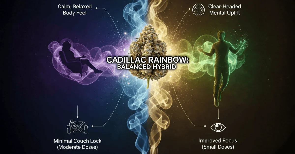 Cadillac rainbow strain hybrid balance
