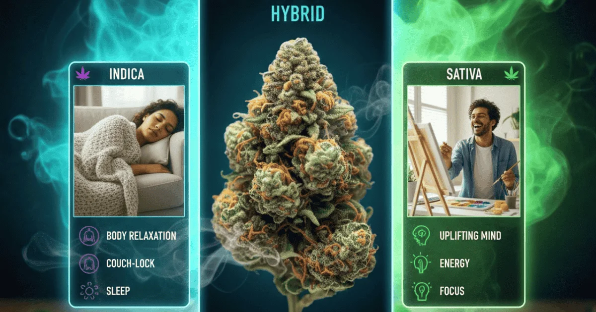 laughing gas strain is indica or sativa