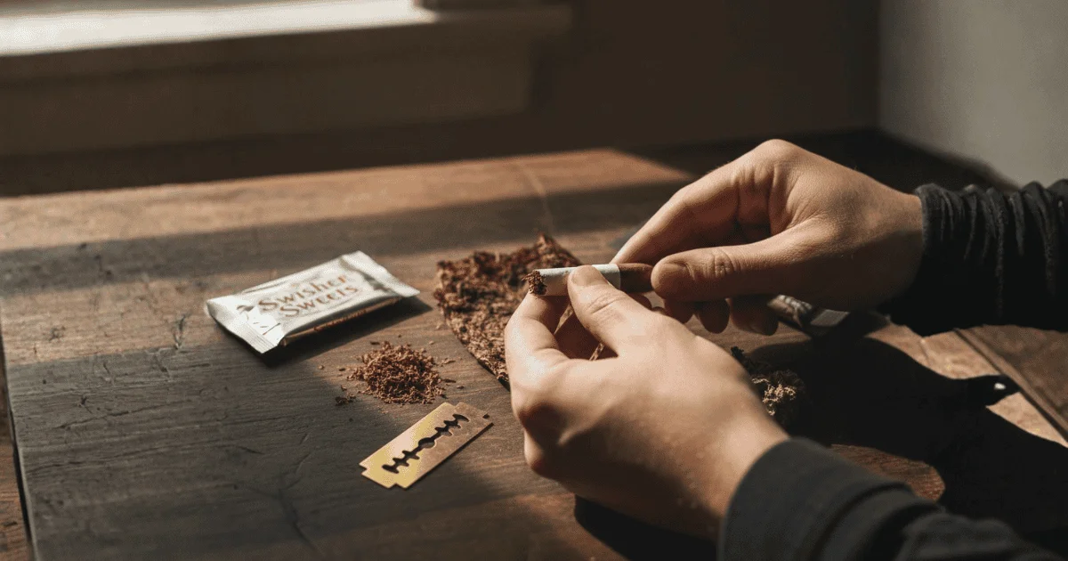 image of opening blunt wrap.