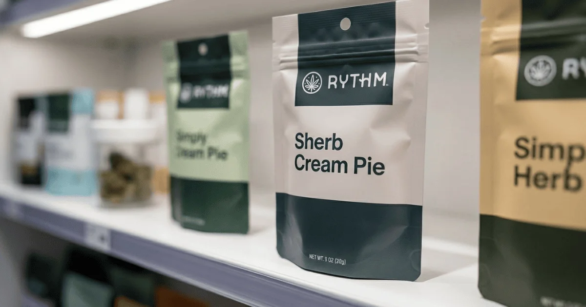 displaying RYTHM sherb cream pie strain